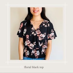 black floral design top